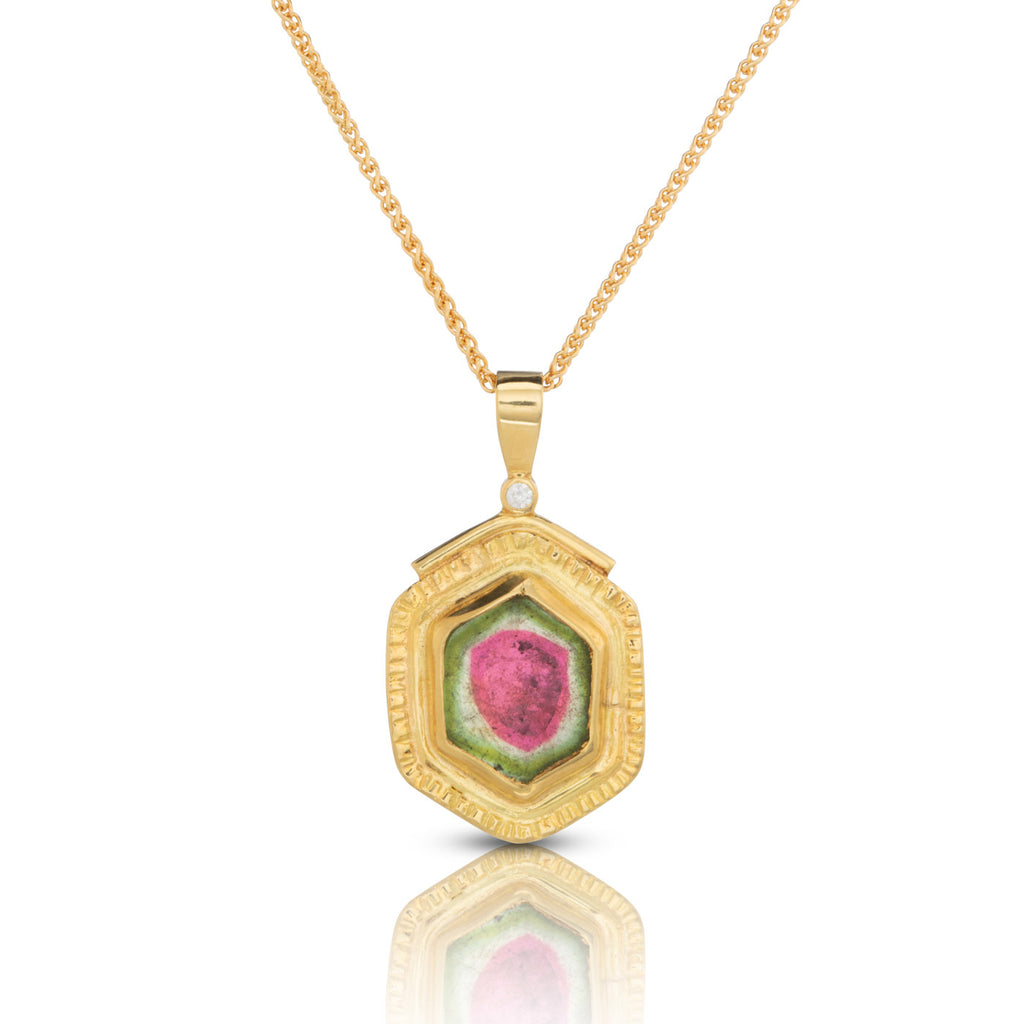 Watermelon Tourmaline Pendant