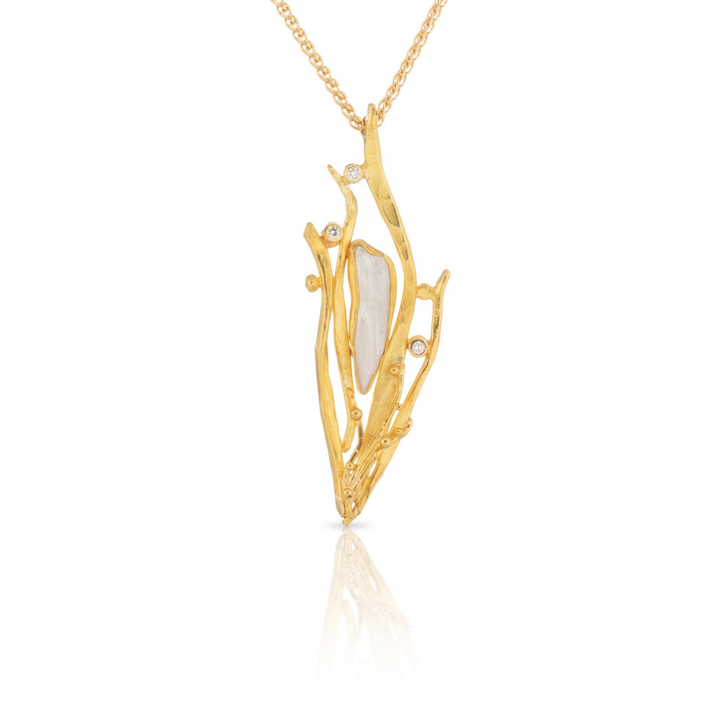 Sticks 'n Stones Pendant with Pearl