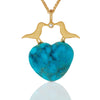 Double Bird Turquoise Pendant