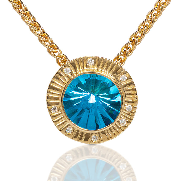 Spirit Sun Blue Topaz Pendant