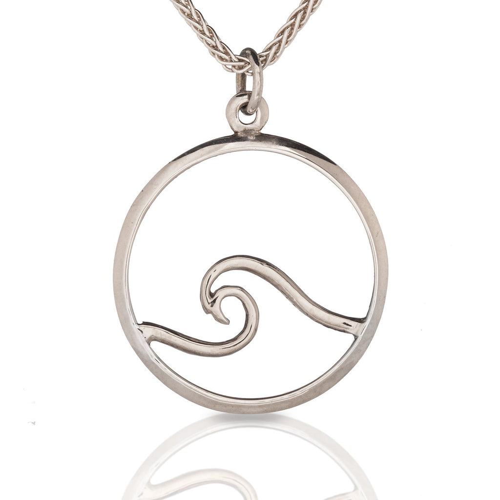 Ocean Wave Pendant in Sterling Silver