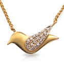 Pavé Wing Bird Necklace