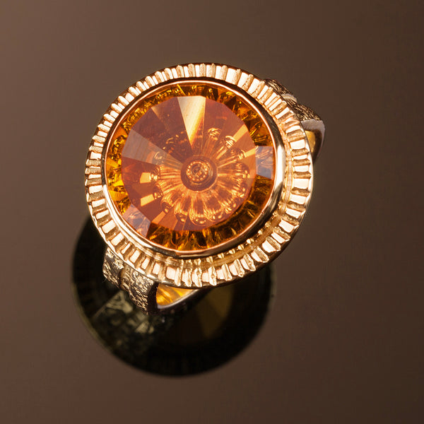 Fantasy Cut Citrine Ring