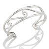 Three Wave Open Cuff Bracelet