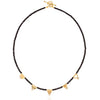 Black Spinel Necklace with Gold & Diamonds