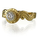 Diamond Wavy Solitaire