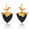 Onyx Bird Drop Earrings