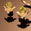 Peridot Driftwood Stud Earrings