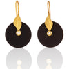 Onyx Leaf Drop Earrings