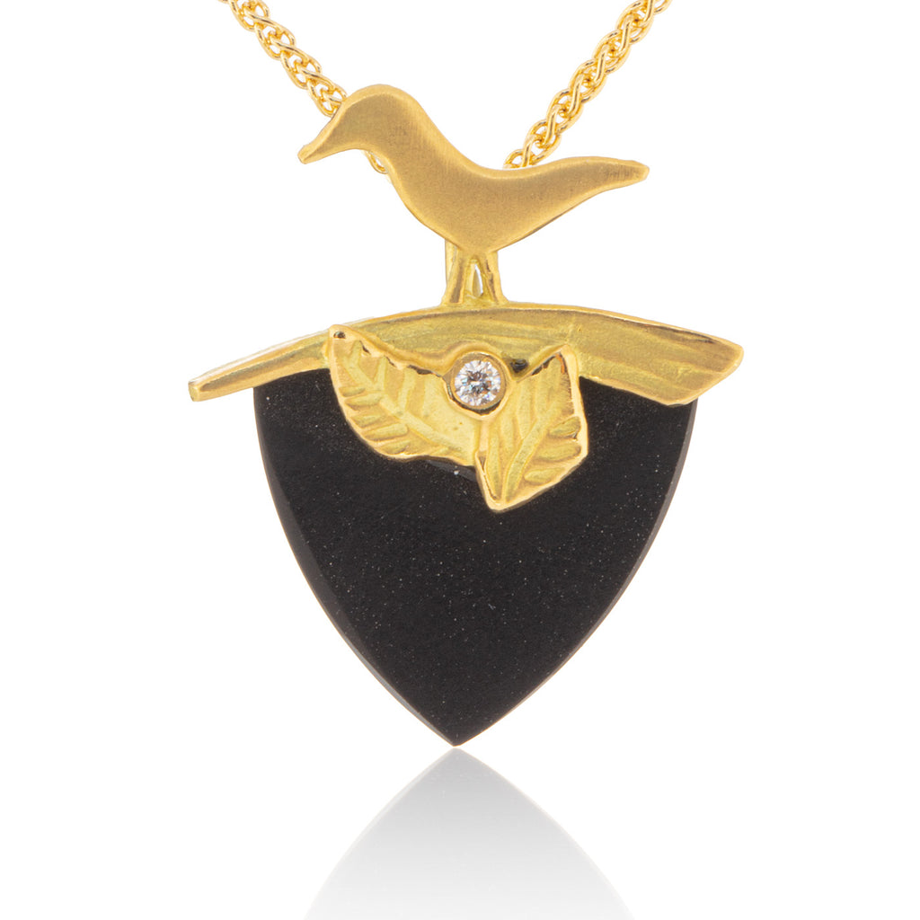 Onyx Bird Pendant