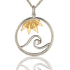 Signature Wave Pendant with  18K Sun
