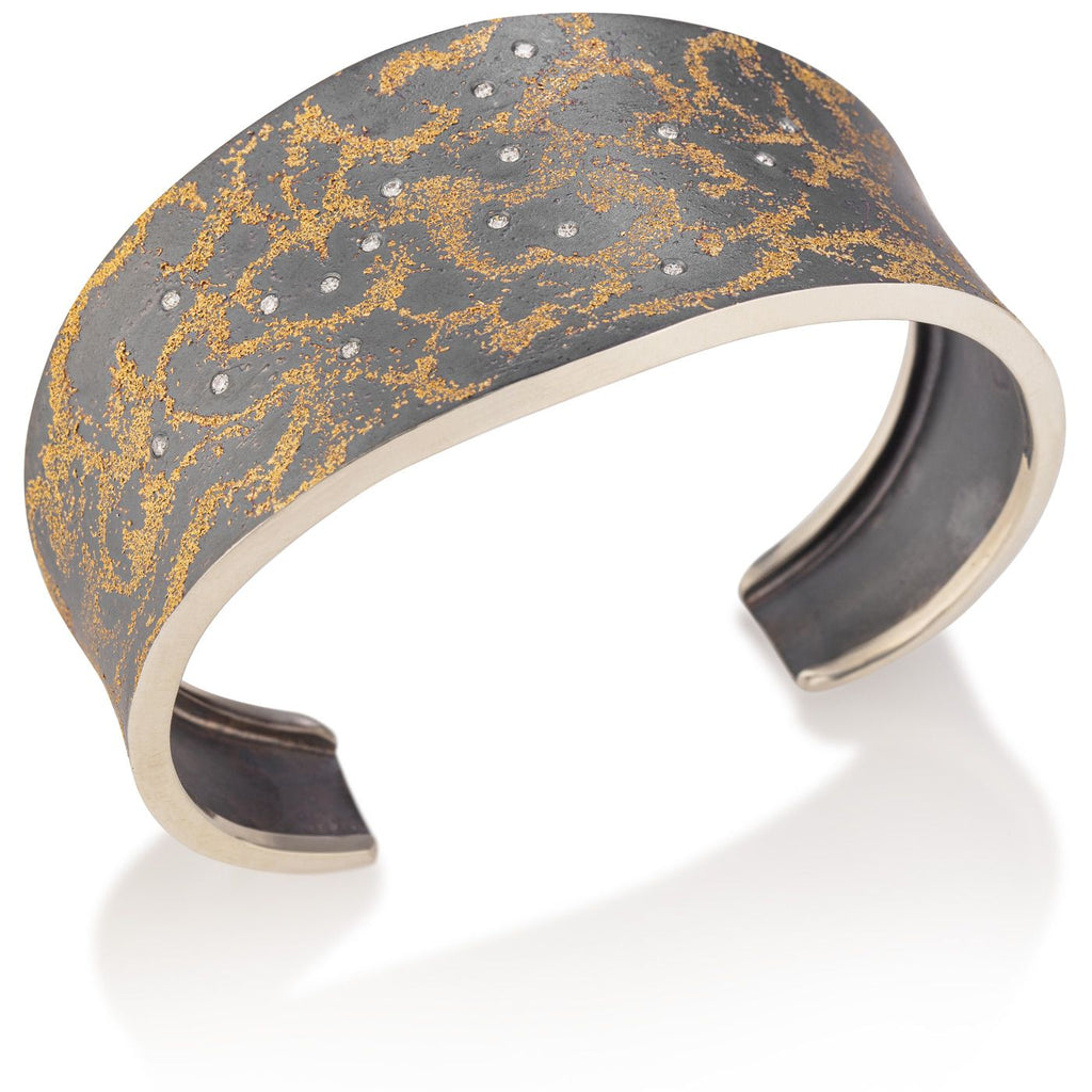 Wide Starry Night Cuff Bracelet