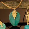 Amazonite Leaf Pendant