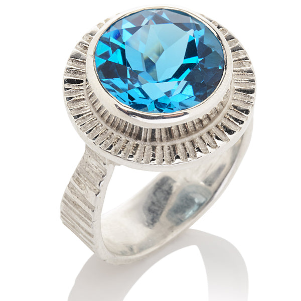 Sterling Ring with Blue Topaz