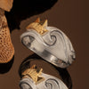 Ocean Ring with Gold Sun